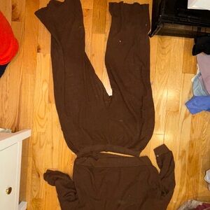 SET Active Chocolate Brown Pajama Set